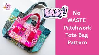 Fast and Easy Patchwork Tote Bag Pattern for BEGINNERS/ Tote Bag made from Fabric Scraps