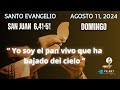 SANTO EVANGELIO DOMINGO 11 DE AGOSTO 2024. Según san Juan 6,41-51. #evangeliodehoy #amor #fé #jesus