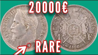 Une Pièce RARE de 1 FRANC Napoléon III en ARGENT !