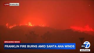 Franklin Fire burns more than 800 acres near Pepperdine University in Malibu