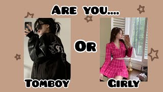 Are you ❤️‍🔥Tomboy❤️‍🔥 or 🌷 Girly girl🌷...? Aesthetic quiz...