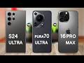 iPhone 16 Pro Max Vs Huawei Pura 70 Ultra Vs Samsung S24 Ultra Specs Comparison