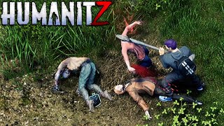 (barely) SURIVING DAY ONE in this NEXT LEVEL ZOMBIE GAME!  | HumanitZ (Getting Started)