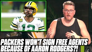 Pat McAfee Reacts To Packers Not Signing Free Agents Due To Rodgers' Contract