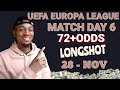 FOOTBALL PREDICTIONS FOR EUROPA LEAGUE- MATCH DAY 6 - 72+ Odds Predicted And Analyzed #bettingtips