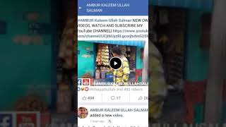 Ambur KALEEM ULLAH  new channel