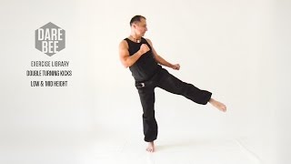 Exercise Library: Double Turning Kicks / Low \u0026 Mid Height