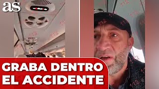 PASAJERO GRABA ACCIDENTE AVIÓN KAZAJISTÁN DESDE DENTRO: MUY DURO