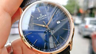 [Hợp lý] Edox Les Vauberts Moonphase Blue 42mm 80500 37R BUIR | ICS Authentic 0982298881