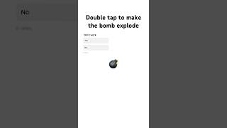 Double tap to make the bomb explode #shorts #trending #viralvideo