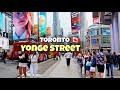 Toronto 🇨🇦 Saturday Yonge Street Downtown Walking Tour Canada 4k