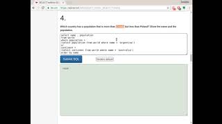 sqlzoo select in select Q4
