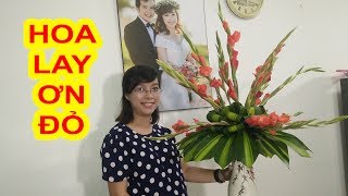 HOW TO MAKE Flower Arragement RED Gladiolus Flowers ? Episode 8