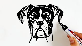 How to Draw a Boxer Dog