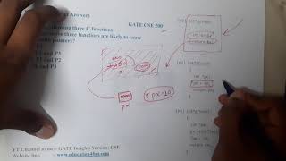GATE CSE 2001 Q || C PROGRAMMING ||Data Structure || GATE Insights Version: CSE
