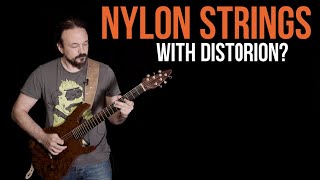 Testing a nylon-string guitar with distortion