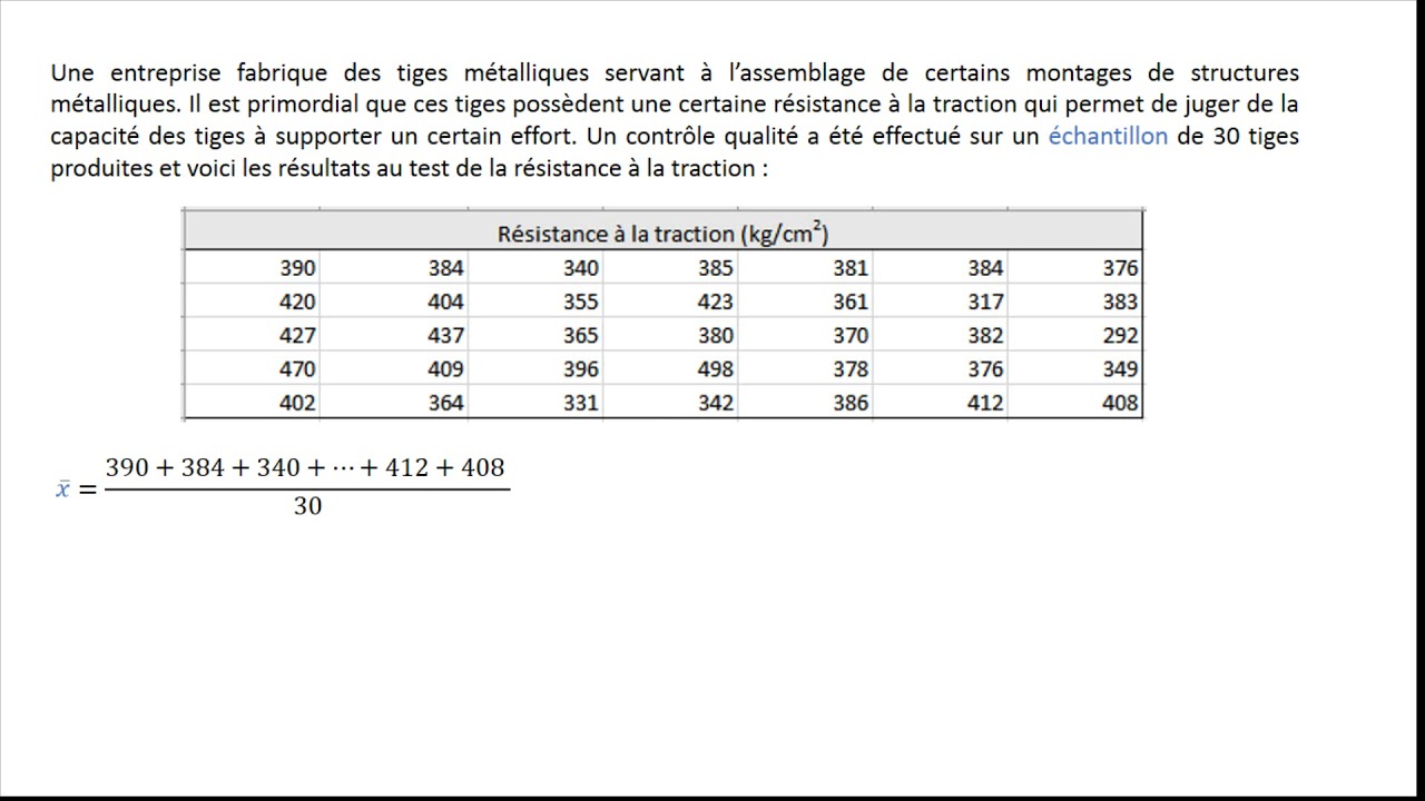 Calcul D'un écart Type D'un échantillon - YouTube