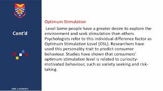 Consumer Behaviour Unit 2 Session 5