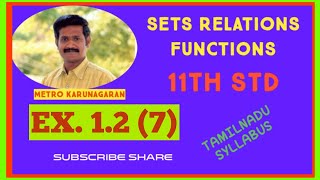 11th Std Maths Ex.1.2(7) On the set of natural numbers let R be the relation defined by aRb if a+b i