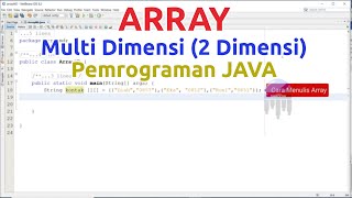 ARRAY Multi Dimensi (2 Dimensi) - Dasar Pemrograman JAVA