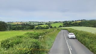 Beautiful Central Devon - Exeter to Barnstaple- English rural view- Stagecoach bus 5B- England, UK