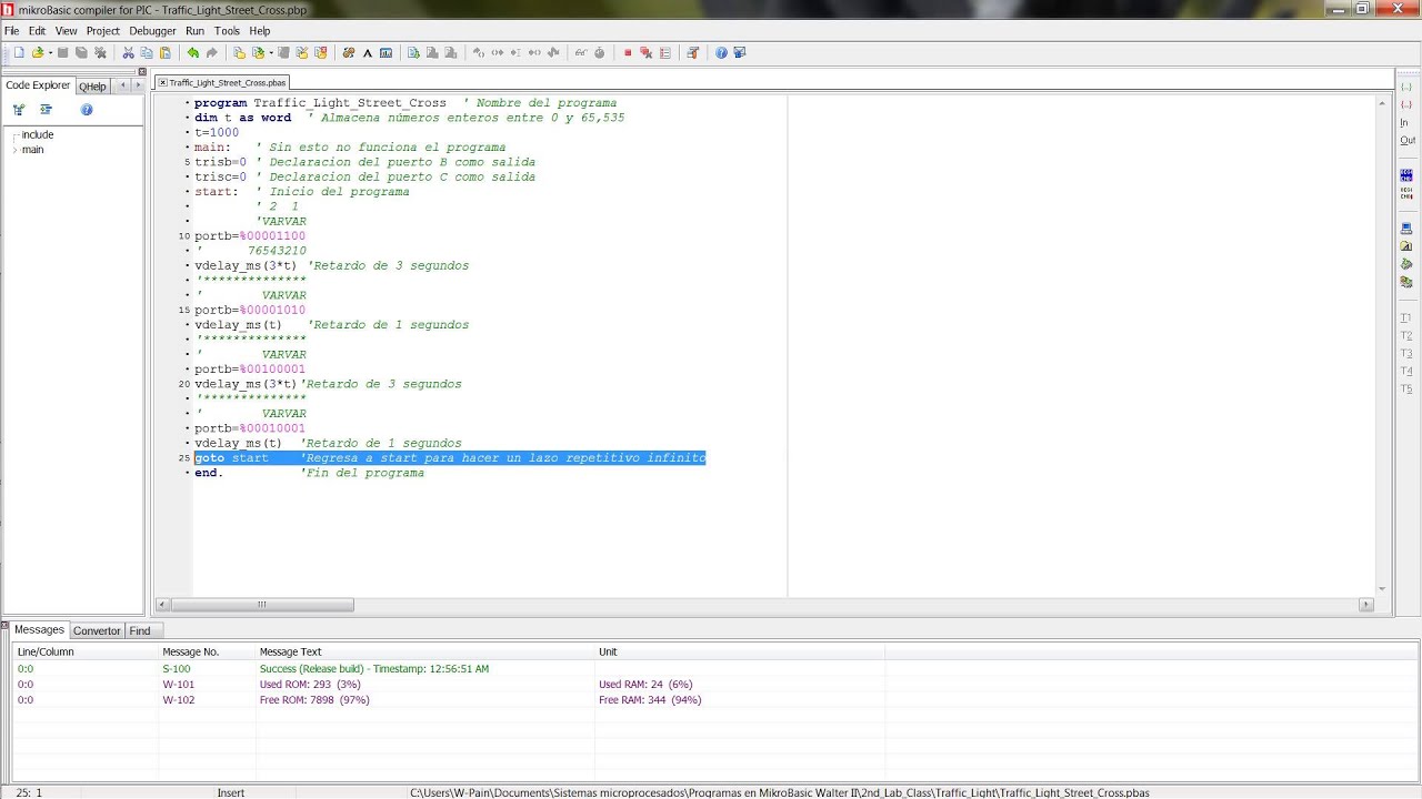 4 Semaforos Con Pic16f877a Mikrobasic Y Proteus Youtube