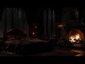 Cozy Castle 💤Rain Sounds & Warm Fireplace for Sleeping No Ads | Sleep, Meditation, ASMR Ambience