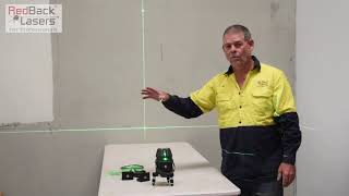 XLG44 Green Multi line laser with electronic self levelling.