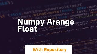 numpy arange float