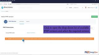 How to change PHP Version via CloudLinux Selector in DirectAdmin