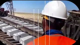 Indian Railways Construction Site రైలు పట్టాలు ఎలా అమరుస్తారు #railway #rail #shorts