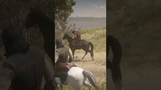 Dead man on horse 😬 #rdr2 #gaming #shorts #wtf