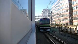 185系　踊り子103号　A5編成　東京～横浜間　窓開車窓映像