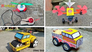 4 Awesome DIY TOYs | Homemade Invention Amazing Toys | DC Motor Project