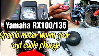 Yamaha Rx100/135 Speedometer worm gear and cable change #rx100 #rx worm #save2stroke #howto