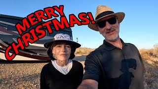 Boondocking in Quartzsite Arizona in our Tiffin Allegro Bus - Merry Christmas!