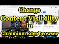 How to Change Content Visibility in Microsoft Edge browser (Chromium)