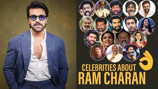 Celebrities about Ram Charan | Film Stars About Ramcharan | Birthday Special Video | #hbdramcharan