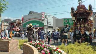 慈恵病院前　伊勢町区、櫻町区、本石区、石原区　4町の叩き合い　関東一の祇園　熊谷うちわ祭2016　初日　00184