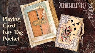 #Dephemerember 2024 DAY ONE Altered Playing Card \u0026 Antique Keys