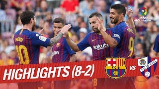 Resumen de FC Barcelona vs SD Huesca (8-2)