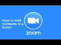 How to Add Contacts in a Zoom