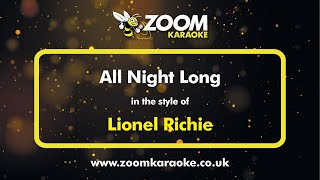 Lionel Richie - All Night Long - Karaoke Version from Zoom Karaoke