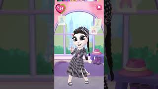 Wednesday makeover by My talking Angela 2 #Shorts#Cosplay#My talking Angela 2 🩷