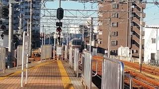 当形式で唯一旧塗装で強化スカートの名鉄瀬戸線3300系3306F回送列車尾張瀬戸1番線発車～待機線～留置線入線＆4000系4002F普通栄町行2番線発車