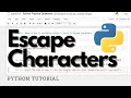 Escape Characters In Python - Beginner Python Tutorial 🔵🟡 \n and \t