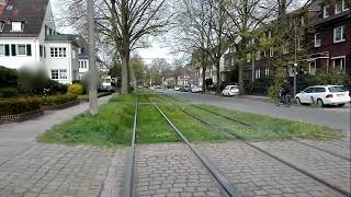 Straßenbahn Bremen. Linie 6. Universität Nord - Flughafen Süd (April 2017)