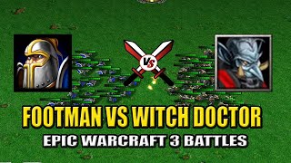 Footman vs Witch Doctor - Warcraft 3