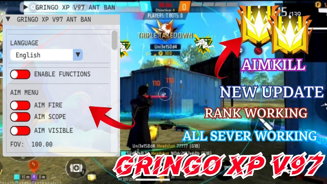 Gringo Xp V97 Ob46 Ff Hack Free Fire Mod Menu Gringo Xp Hack Ff