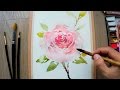 How to paint a rose in watercolors - Level 4